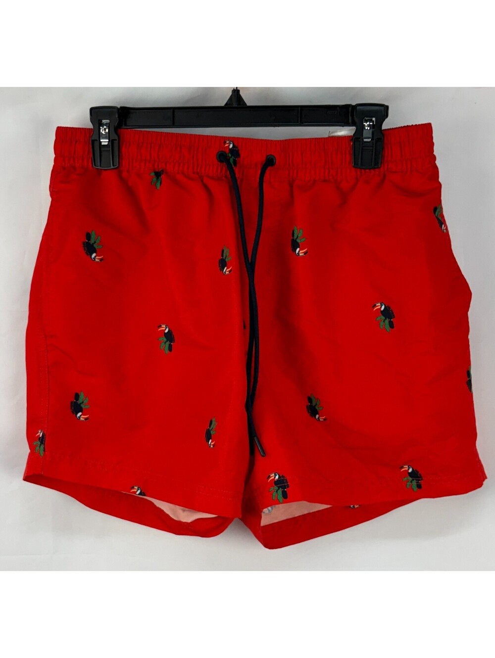 Tommy Hilfiger Men's Size L Red Toucan Character Drawstring Swim Trucks